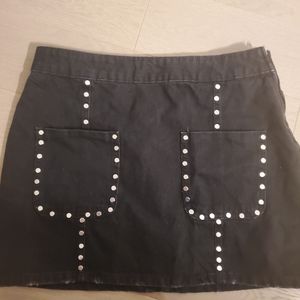 Zara black studded Denim skirt 🖤
